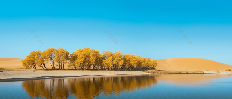 蓝天阳光下湖边上的沙漠背景,高清,摄影图,摄影图片,图片大全,摄影图免费下载